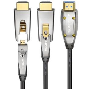 Black HDMI AOC Cable Fiber Optical Hdmi To Hdmi Cable 10m 20m 50m Extender Support 4K 3D 18Gbps