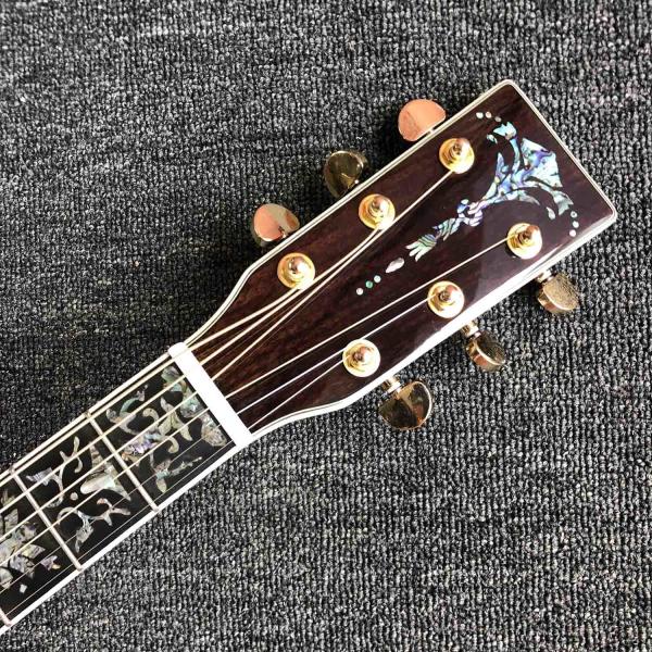 Custom 39 Inch OOO Body Solid Spruce Wood Top Abalone Binding Acoustic Guitar