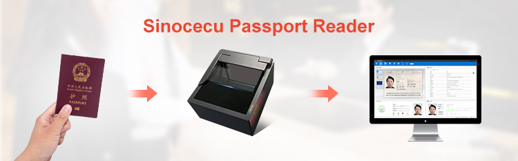 2 Seconds Scan Speed USB 2.0 Interface SINOCECU Kiosk Passport Scanner OCR MRZ Reader