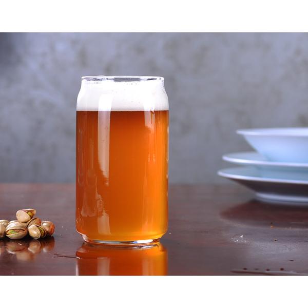 16oz 473ml Beer Can Glass , Personalized Pint Glasses Heavy Bottom Design