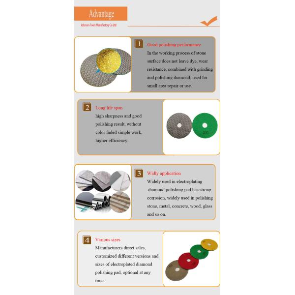 4 Inch Angle Grinder Diamond Polishing Pads For Concrete Rocks