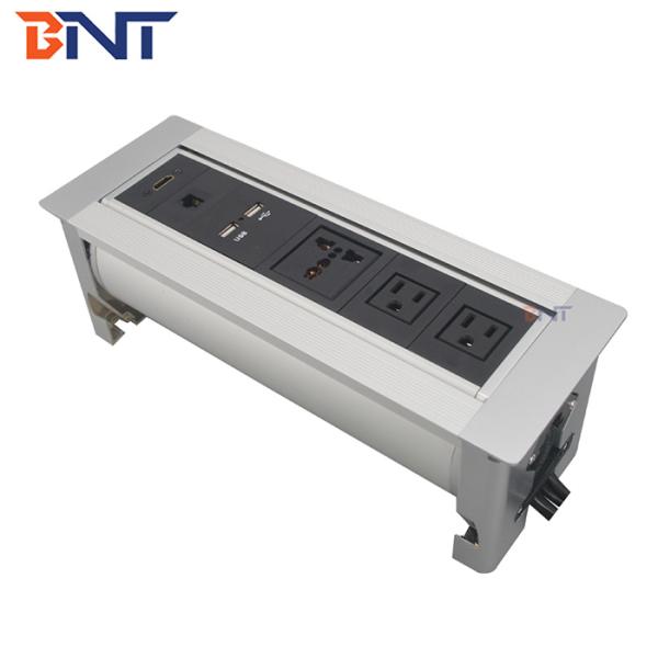 Square edge usb charging tabletop socket box switch outlet for conference table