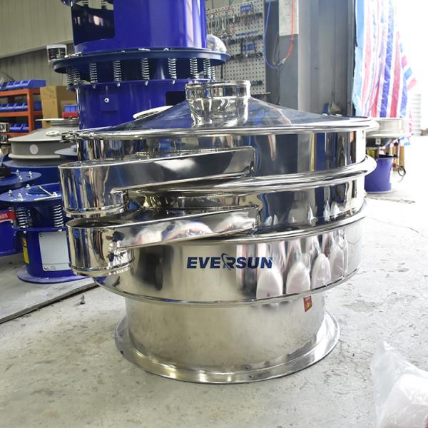 SUS304 Fine Powder Brush Vibrating Screen Rotary Sieve For Sulfur Powder