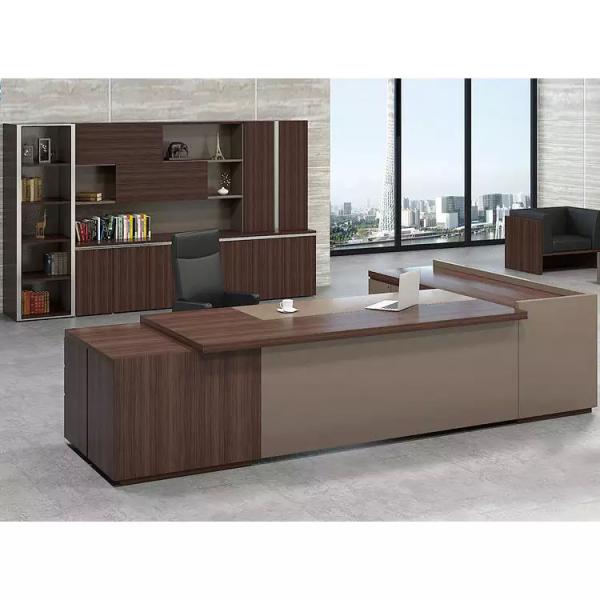 Quality MFC Melamine Computer Table , L Shape Melamine Board Desk For Office for sale