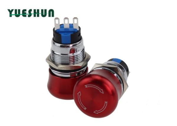 Quality Stainless Steel Emergency Stop Push Button Switch Mushroom Head Rotary High Durability for sale