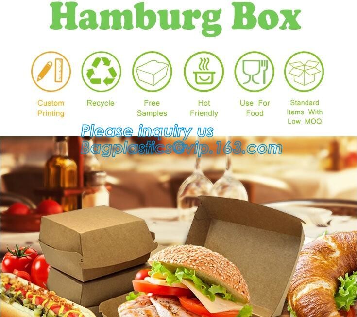 kraft paper sandwich box with window ,triangle sandwich box for packaging,Cardboard Box With Clear Window Burger Sandwic