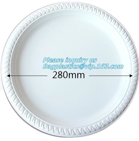 7 inch Pretty Food Grade Eco Biodegradable Tableware Disposable Corn Starch Plate,corn starch disposable plastic plates/