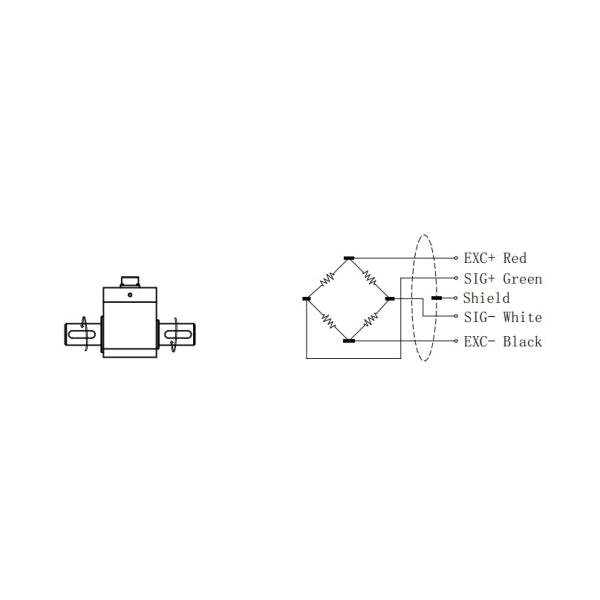 Ip66 Rotary Torque Measurement 5-500nm Inline Rotary Torque Transducer