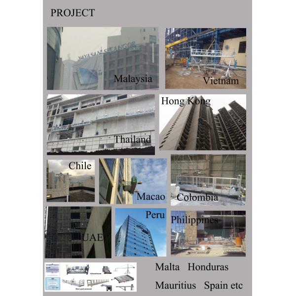 ZLP Hanging work platform , 800kg facade cleaning cradle , 630kg construction maintenance gondola