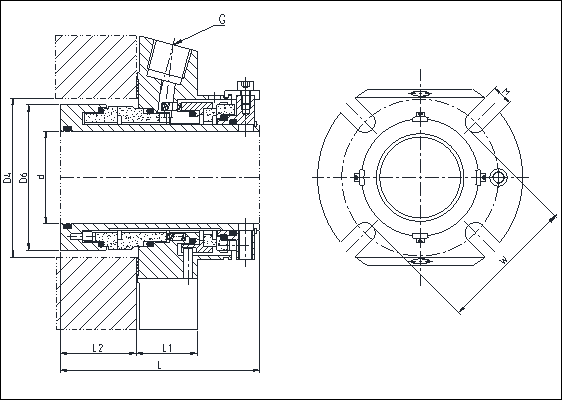 15m/S Double Cartridge Mechanical Seal 24mm Replacement Of Burgmann Cartex DN