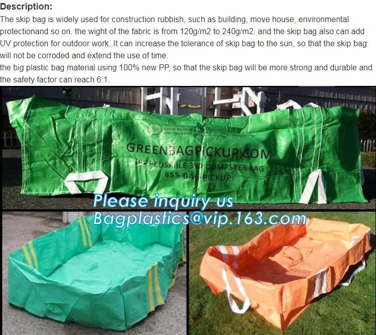 polypropylene woven plastic jumbo bag pp big bag for sand, building material, 500kg-1000kg PP Woven Jumbo Bag Big Bag wi