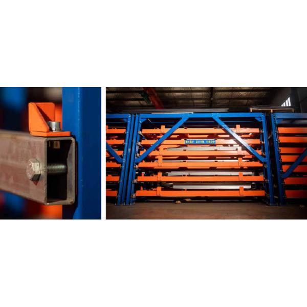 Roll Out Metal Structure Rack Heavy Duty Manual Horizontal Sheet Metal Storage Rack Industrial Use