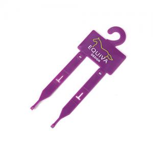 China ODM Purple Plastic Belt Hangers With Two Tails For Horse Equipment on sale