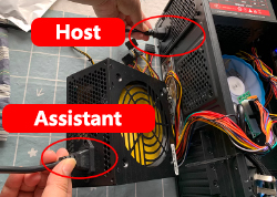 ATX2ATX-N03 Dual PSU Adapter ATX 24Pin to 4Pin SATA Power Sync Starter Card Extension Cable Riser Adapter
