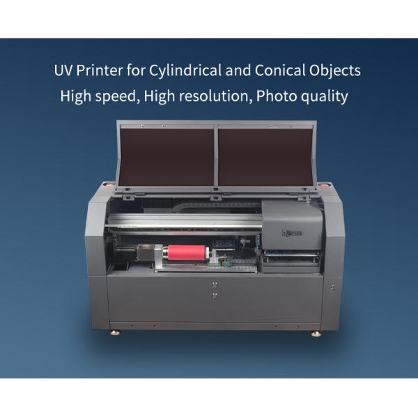 LED UV Lamp CMYKW Bottle Label Printer Printhead Auto Cleaning USB 3.0 720 - 1220 Dpi
