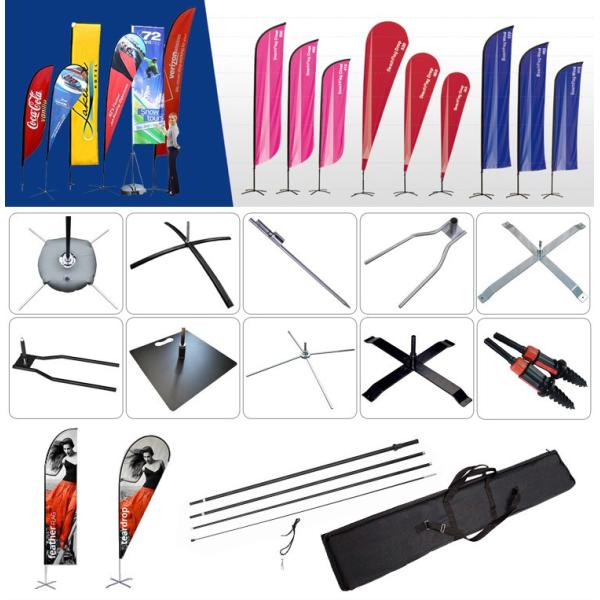 Seasonal 100% Polyester 12ft Custom Feather Flag Aluminium Fiberglass Pole