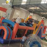 PVC Tarpaulin Inflatable Obstacle Course Customized Outdoor Play Obstacle Course