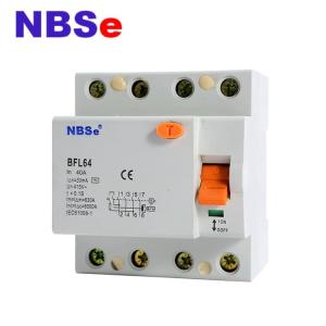 China RCCB 4P Residual Current Circuit Breaker BFL64 Series DIN Rail Mounting Type wholesale