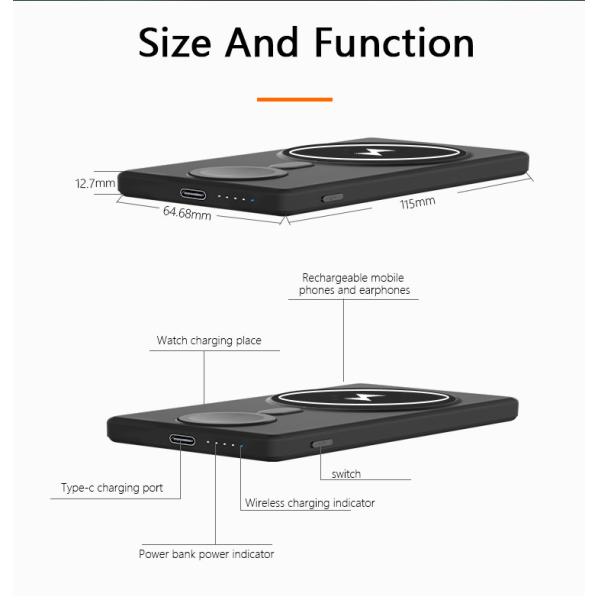 5000mAh Wireless Charging Power Bank