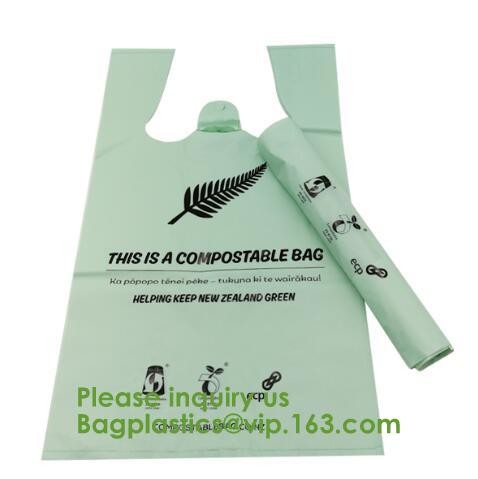 Custom Cornstarch 100% Compostable Biodegradable Trash bag,PLA compostable plastic fresh vegetables packaging bag PBAT