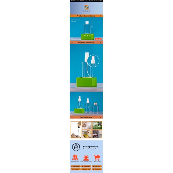 350ml Cheap Cosmetic Clear Plastic Toner Water Bottle Perfume Bottle with Fine Mist Sprayer Skincare Bottlles