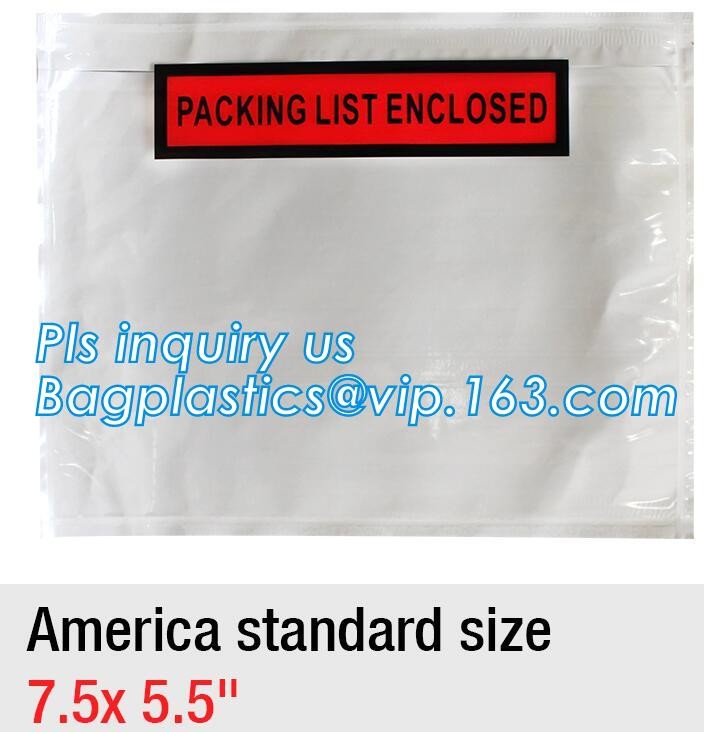 TNT DHL shipping packing list document envelopes, packing list padded envelope, tamper proof express use plastic packing