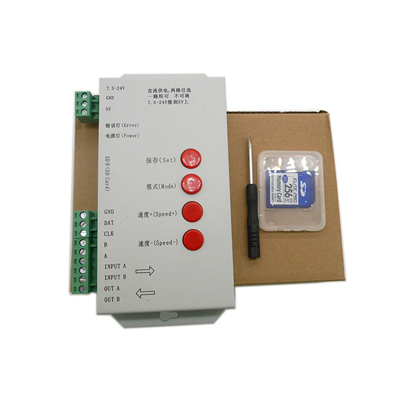 T1000S LED Pixel Controller Programmable For WS2812B WS2811 RGB LED Strip