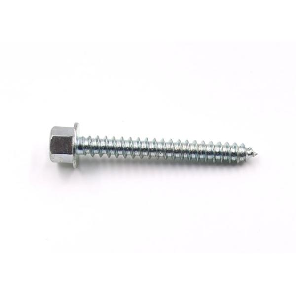 Galvanized Hardened Indented Hexagon Flange Head Self Tapping Screws with Cone Point