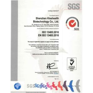 Shenzhen Kisshealth Biotechnology Co., Ltd Certifications