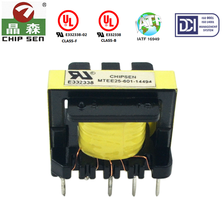 High Frequency 24V Output Rectangle Custom EE25 12V 110V Single Phase Step-up Ferrite Core 220V Input Power Transformer