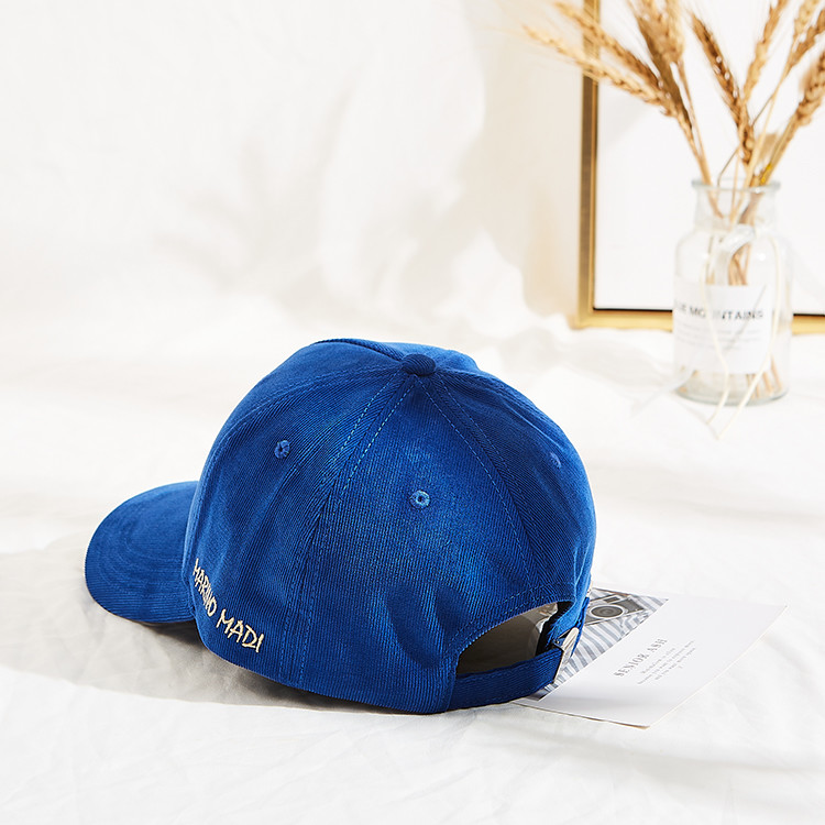 Embroidery Logo Corduroy Adult Baseball Cap For Winter