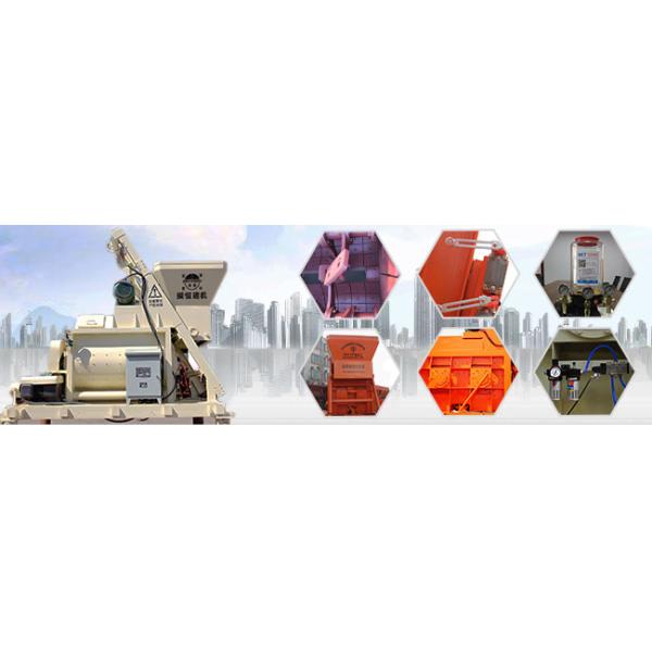 Big Industrial Vertical Cement Mixer, Portable Self Loading JS1000 Electrical Concrete Mixer