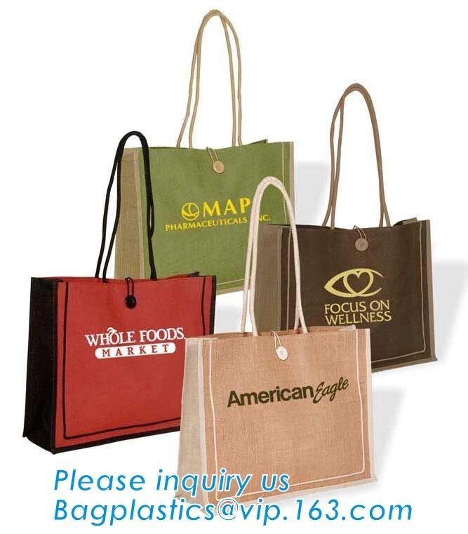 JUTE STORAGE BASKET WITH COTTON ROPE HANDLES,Burlap fabric jute toy storage basket for home storage organization bagease
