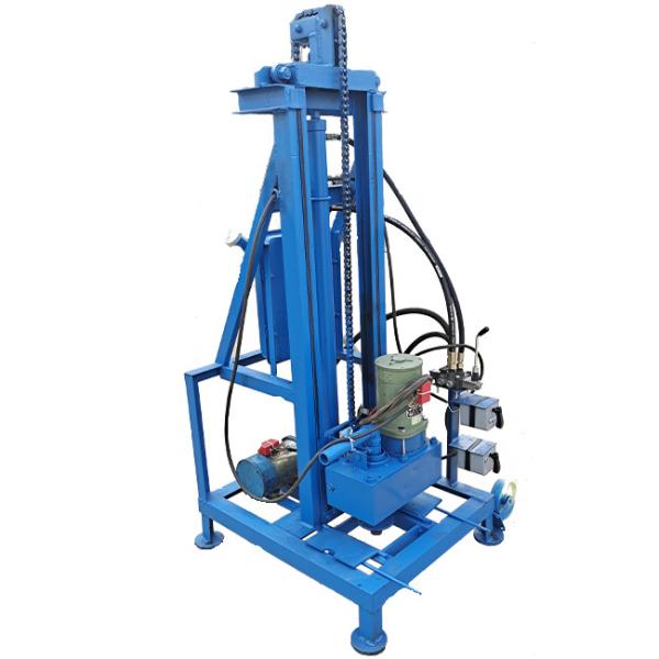Quality Hydraulic Cylinder Portable Water Well Drilling Machine 100m Deep 51mm Drill Dia for sale