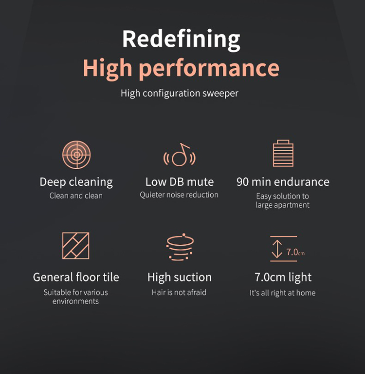 FCC Robot Vacuum For High Pile Carpet Outlet White Floor Mopping Robot