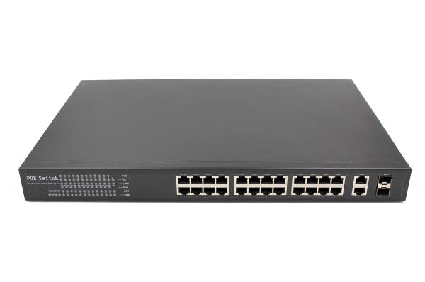 Quality OEM/ODM 10/100Mbps web smart managed network 24 port poe Switch for sale
