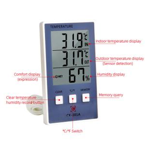 China 1.8F Accuracy Temperature Humidity Meter C/F LCD Display Sensor Probe Weather Station wholesale