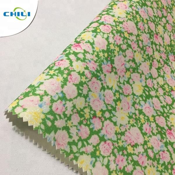 Quality Elegant Printed Faux Leather Fabric Quick Drying Great Visual Effect for sale