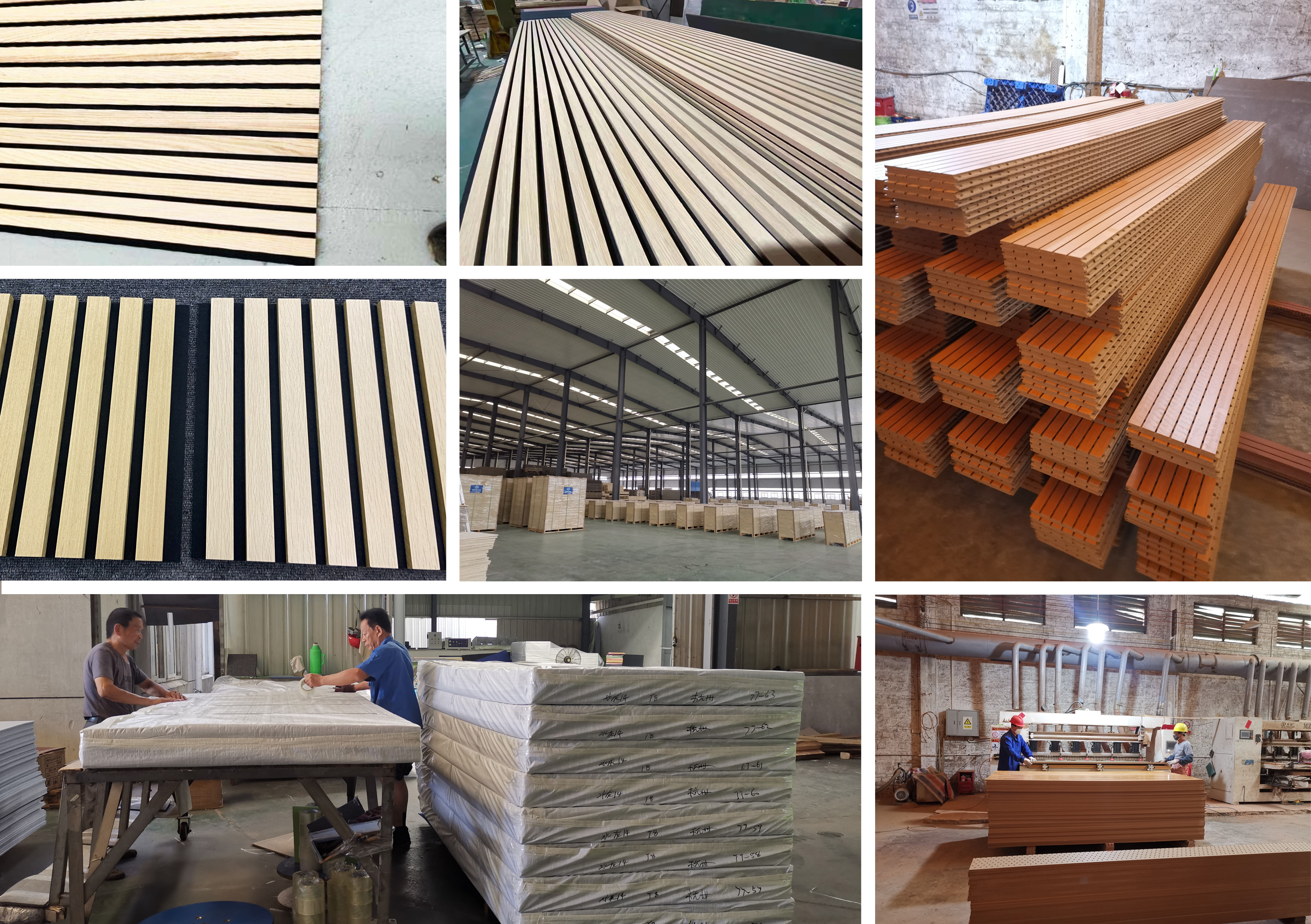 Polyester Fiber Acoustic Panel Wooden Slat Wall Panels for Theater Fr MDF Face Material