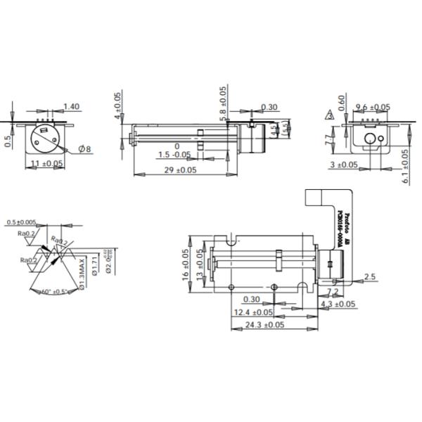 8mm Lightweight Permanent Magnet Stepper Motor CW/CCW Rotation VSM08145