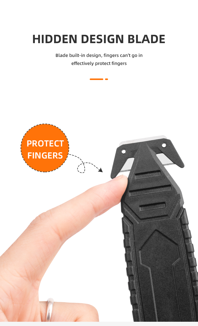 Multifunction Two Sided Concealed Blade Recessed Blade Safety Box Carton Cutter Film Cutter Knife