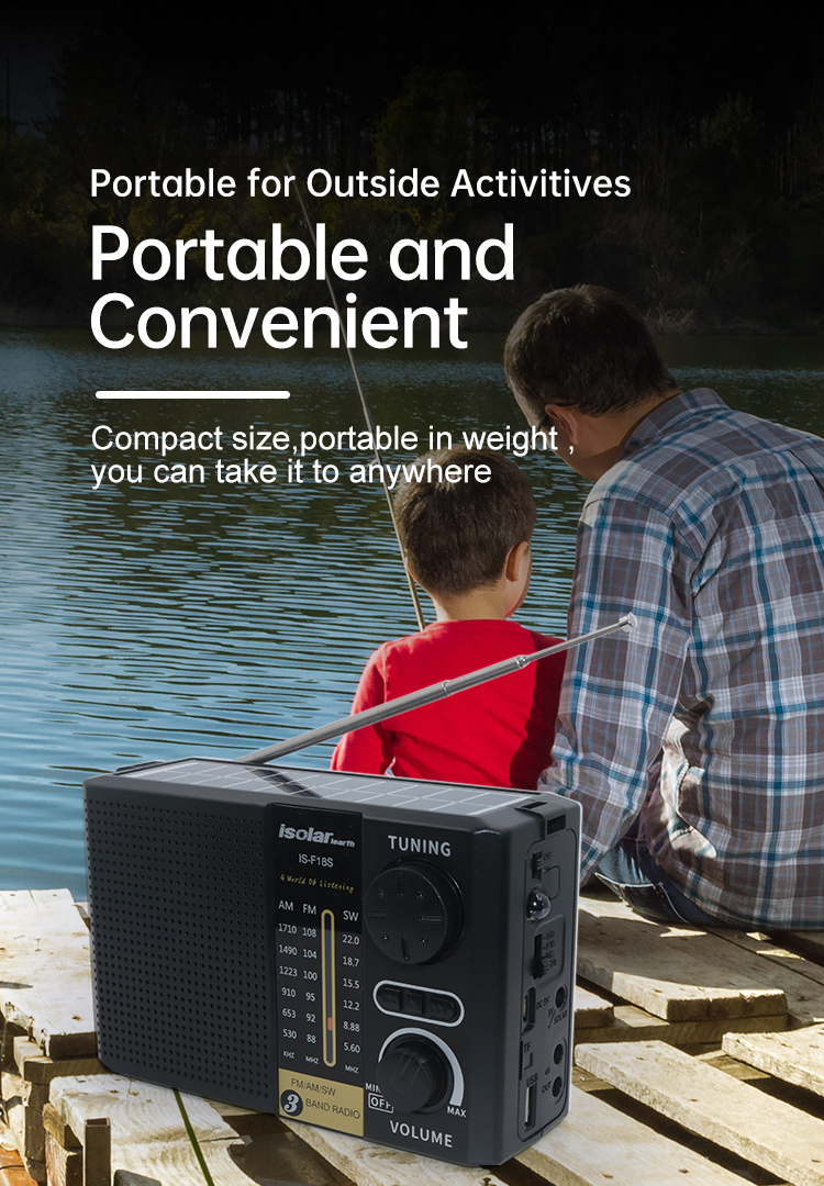 Outdoor Solar Camping Radio Multifunctional AM FM SW Usb Radio With Bright Torch BT Speaker