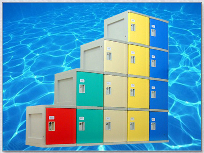 Swimming Pool Plastic Lockers Rust Proof Strong Beautiful with Keyless lock