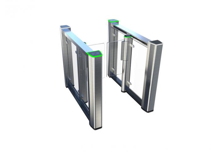 RGB Indicator Airport Access RS485 SS304 Flap Barrier Gate with clear wing 1