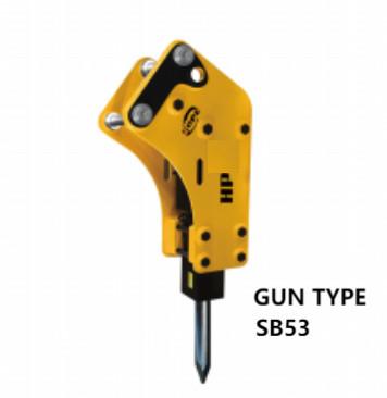 Quality APPLICABLE GUN TYPE ROCK EXCAVATOR HYDRAULIC BREAKER ALLOY STEEL SB 53 2-3.5 TON  FOR EXCAVATOR SANY, XCMG  AND DOOSAN for sale