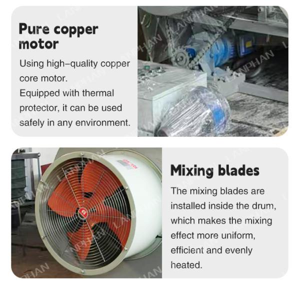 Nut Roasting Machinery Roller Cocoa Bean Spice Rotary Drum Dryer Wood Rotary Drying Machine