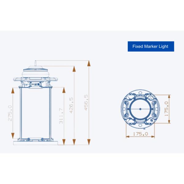 Fully Integrated Solar Powered Marine Navigation Lantern Light AIS AtoN For Fixed Beacons