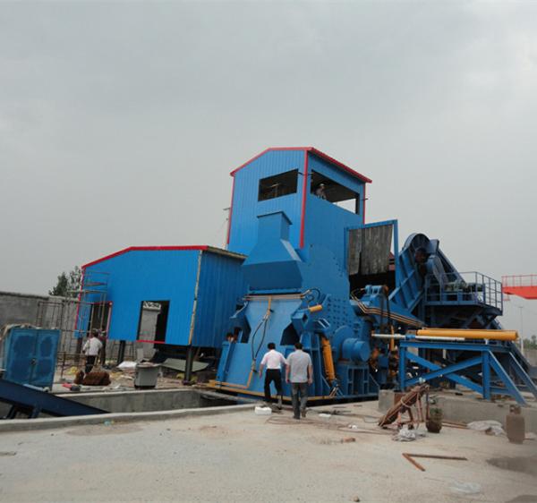 Quality Professional Scrap Metal Shredder Double Shaft Design / Car Shredding Assembly Line for sale