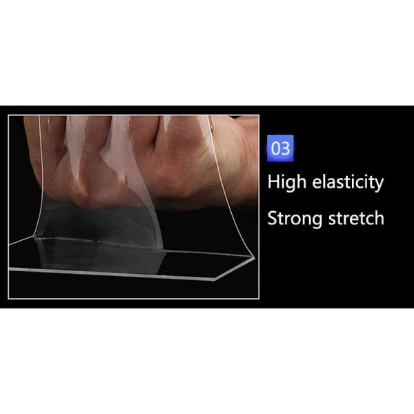 High Sticky Gel Suction Size Magic Nano Double Sided Tape for Transparent Surfaces