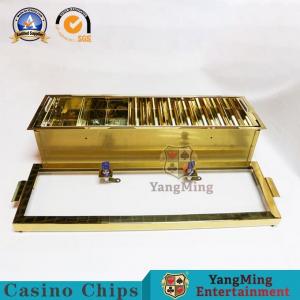 China Double Floors Metal Golden Casino Chip Tray Scalable Pull Dedicated Film + Carton Package wholesale